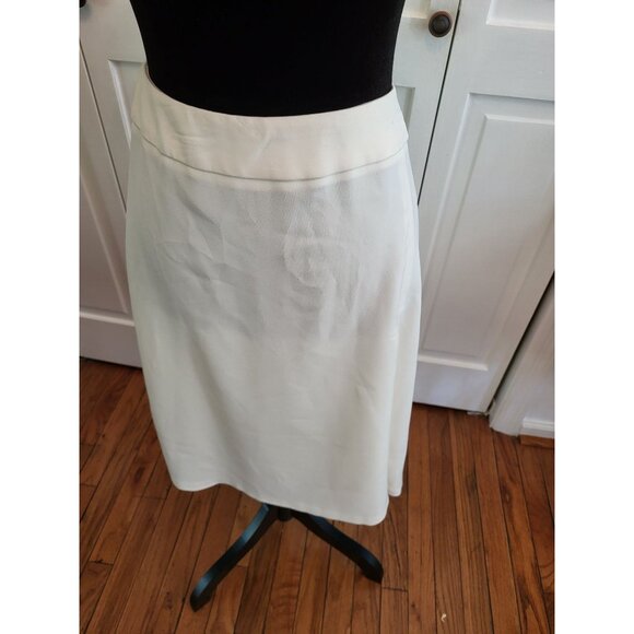 Sag Harbor Dresses & Skirts - Ivory A Line Skirt Sag Harbor Sz 10 Side Pleat Retro Twee Minimalist Old Money